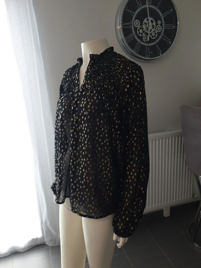 Chemisier noir or - photo numéro 6