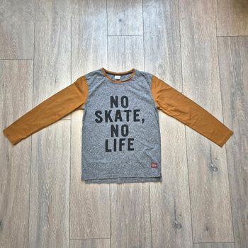 Maillot manche longue gris et camel. Garçon 12 ans. Marque Tape à l'oeil 