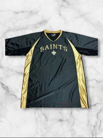 Maillot NFL New Orleans Saints Noir & Or Manches Longues Taille L
