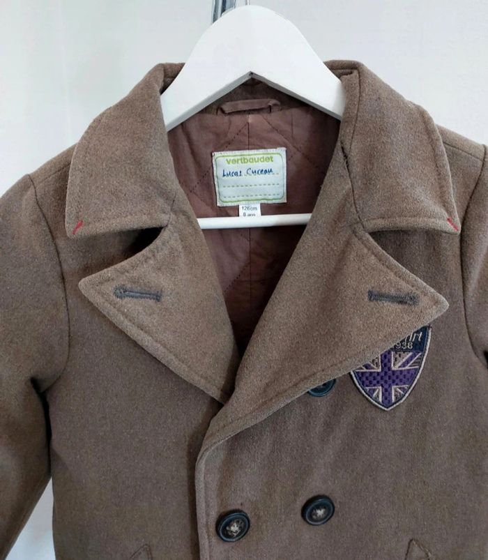 Manteau marron caban garçon 8 ans Vertbaudet - photo numéro 3