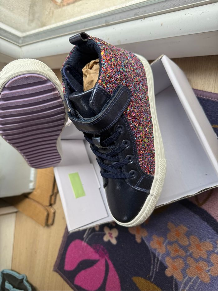 Magnifiques baskets montantes à paillettes neuves avec étiquette pointure 35 - photo numéro 9
