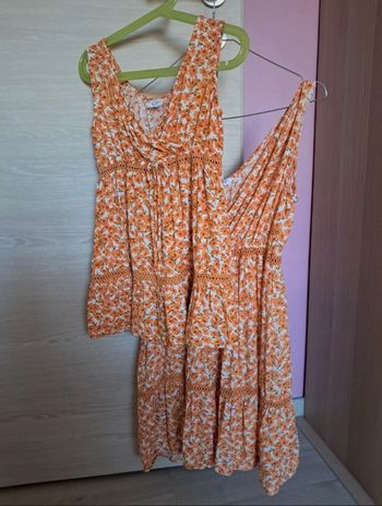 Robes tunique mère fille orange similaires