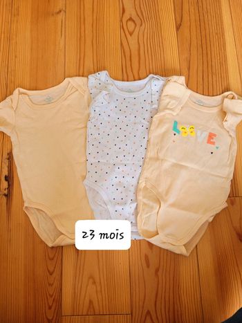 Lot de 3 bodies manches courtes (23 mois)