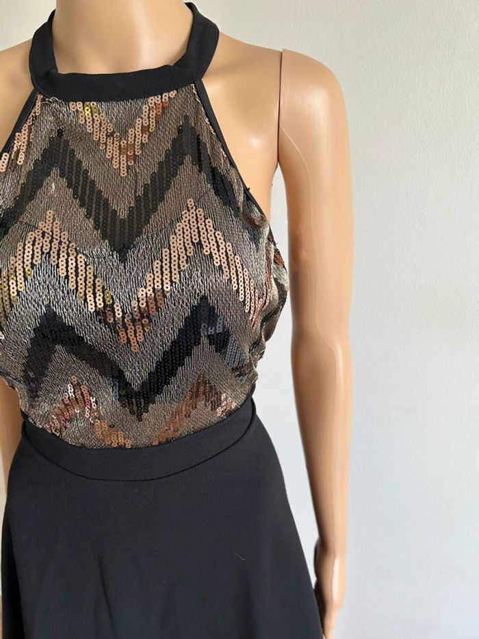 Robe noire avec sequins Miss One taille L jamais portée - photo numéro 6