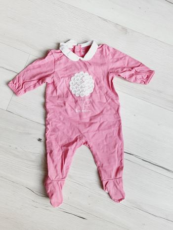 Vêtement bébé fille pyjama rose fleurs Obaïbi 3 mois