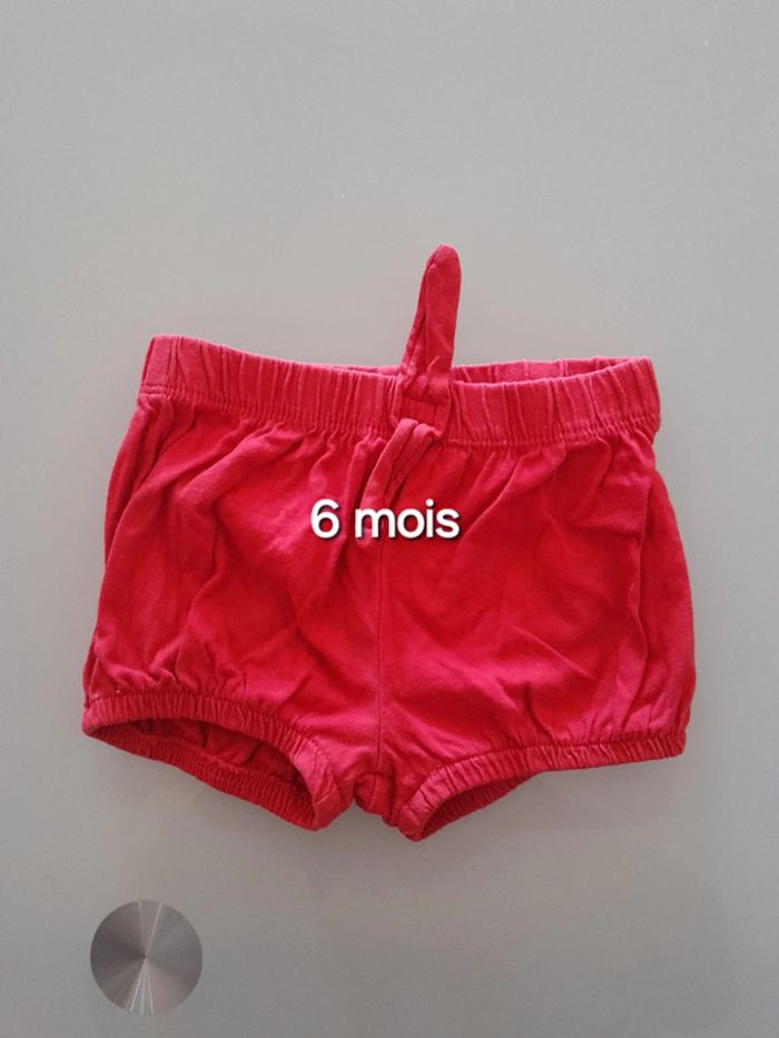 Short rouge fille 6m