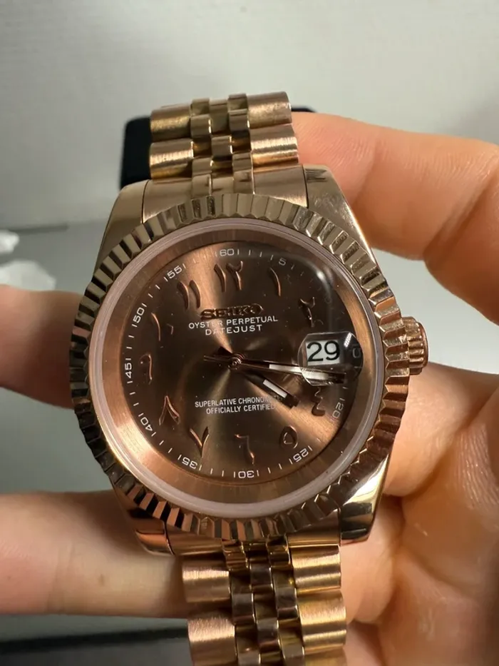 Montre Seiko Mod Or rose chocolat 36mm - photo numéro 8