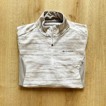 Quechua Sportwear Haut Pullover Chaud (Warm Pull) Blanc Montagne Femme Exclusive (Taille L)