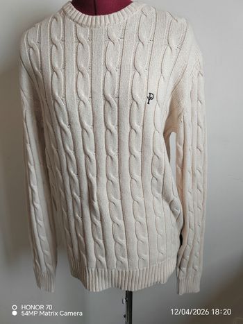 Pull torsadé en coton