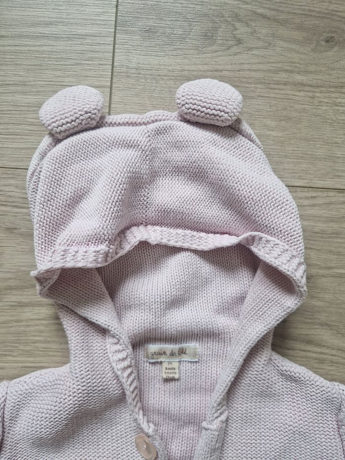 Gilet à capuche bébé fille Grain de blé 9 mois - photo numéro 2