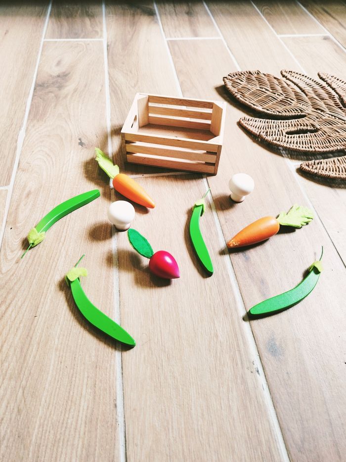 🥕Dinette cagette légumes aliments en bois et feutrine marque Le Toy van