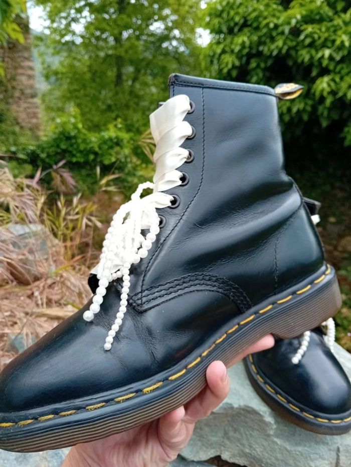 Dr. Martens made in England 🇬🇧 custom noeuds perles uk6 39 - photo numéro 5