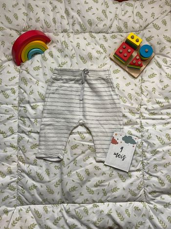 sarouel crème rayé gris 9 mois kiabi