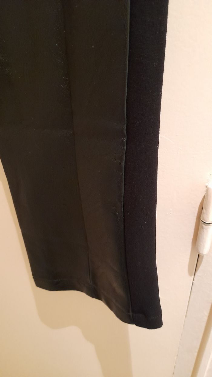 Pantalon cuir bi matière - photo numéro 3