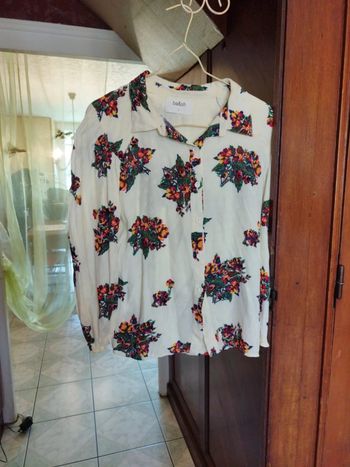 Chemise blanche fleurie Ba&sh vintage S/36