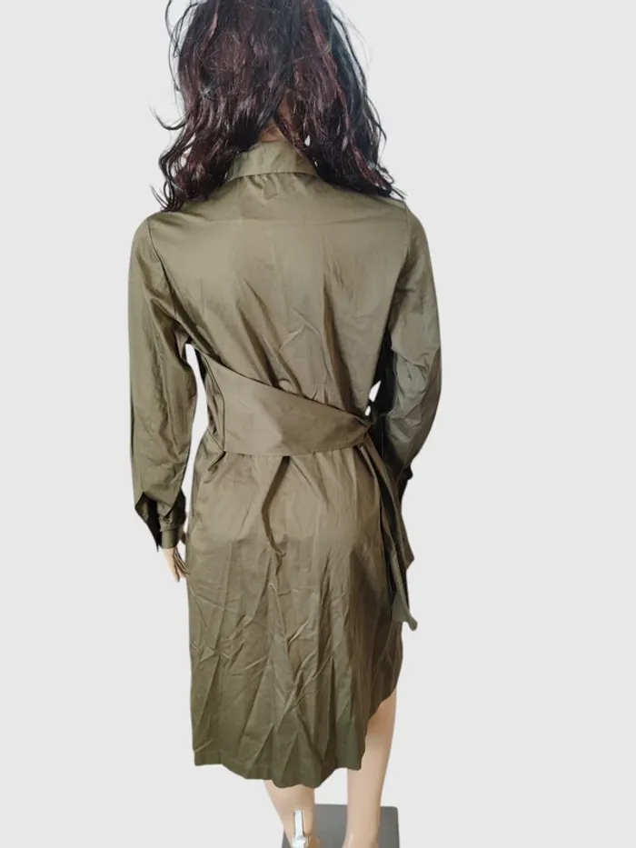 Robe longue Zara kaki taille L - Parfaite pour l'automne ! - photo numéro 5