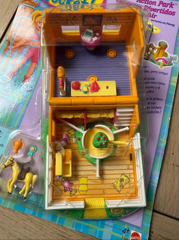 Polly Pocket Pony Ride 1998 – Complet -Action Park – Neuf sous blister RARE - photo numéro 8