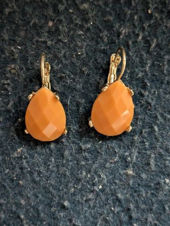 Boucles dormeuses oranges