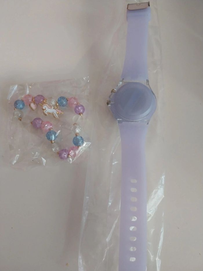 Ensemble neuf montre licorne +bracelet - photo numéro 3