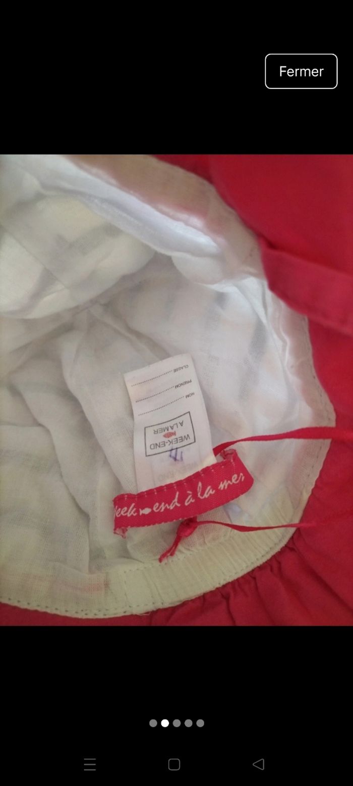 Chapeau rose et blanc 6 mois - photo numéro 5