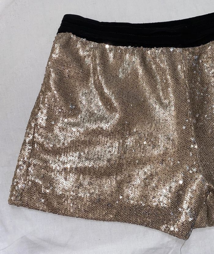 short en sequins Zara doré taille Xs - photo numéro 2