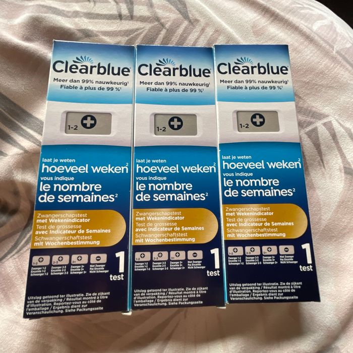 Clearblue Test de Grossesse avec Indicateur de Semaines 1 Test lot de 3