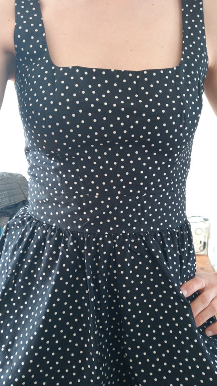 Robe été noire à pois Blanc 36 - photo numéro 3