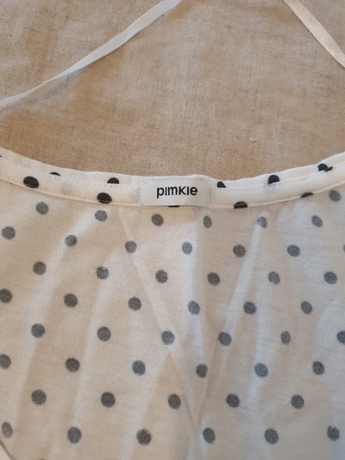 Tee shirt blanc à pois pimkie - photo numéro 3