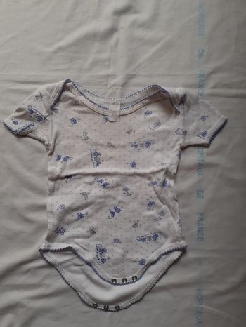 Body blanc motif souris bleues