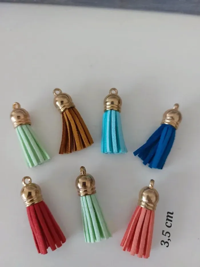 Lot de 7 pompons multicolores - photo numéro 2