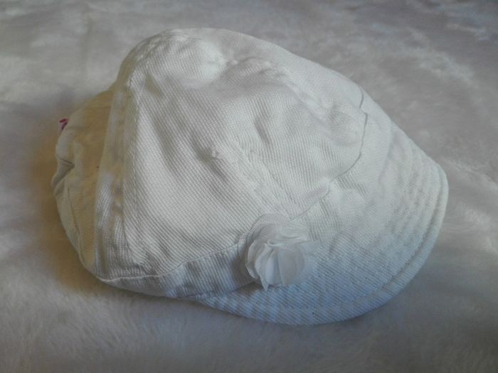 Casquette fille blanche fleur obaibi