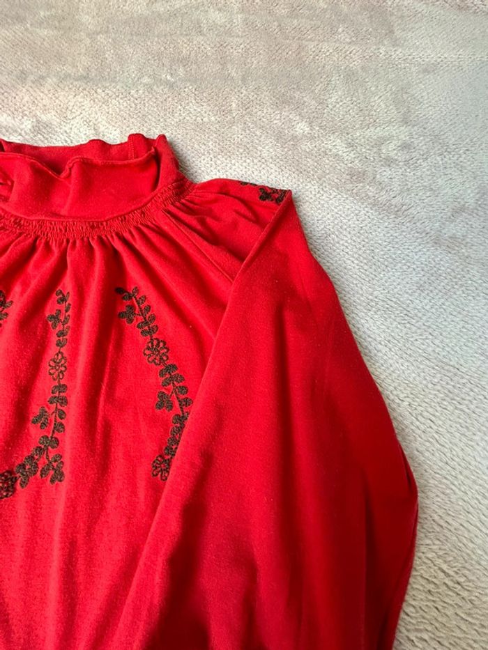 Pull fille rouge - photo numéro 3