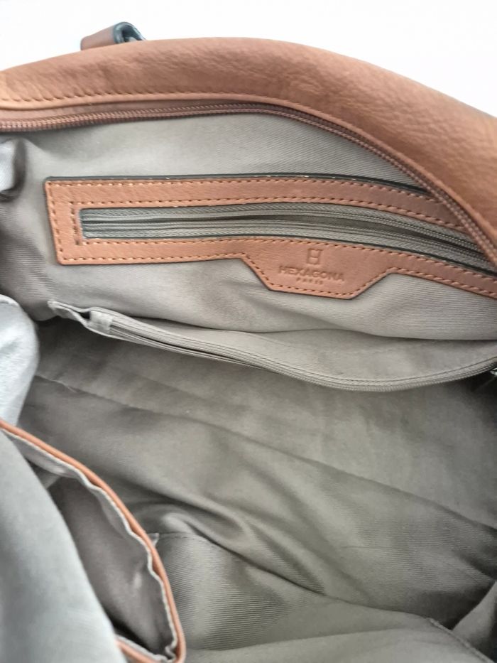 Sac à main en cuir sauvage Hexagona - photo numéro 5