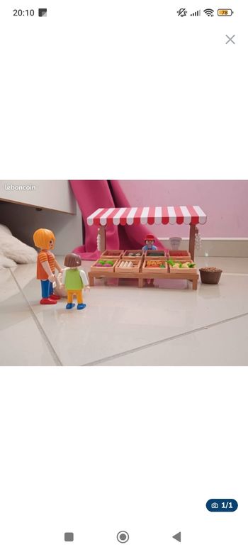 Playmobil 6121 marchand avec stand
