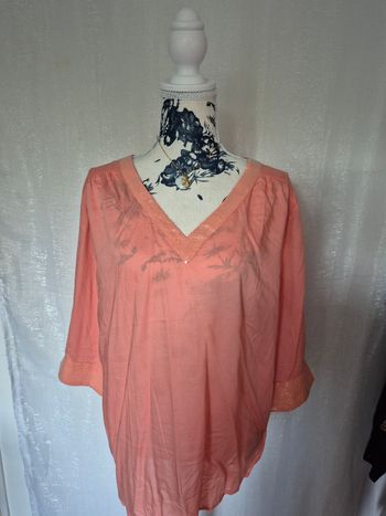 Blouse fluide saumon