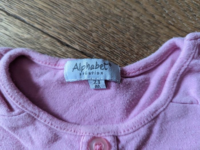 Tee shirt manches longues alphabet 23 mois - photo numéro 2