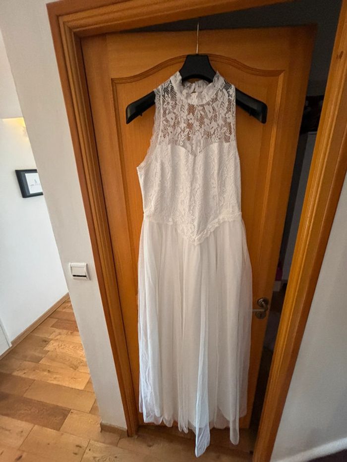 Robe de mariée bohème ou cocktail blanche 42