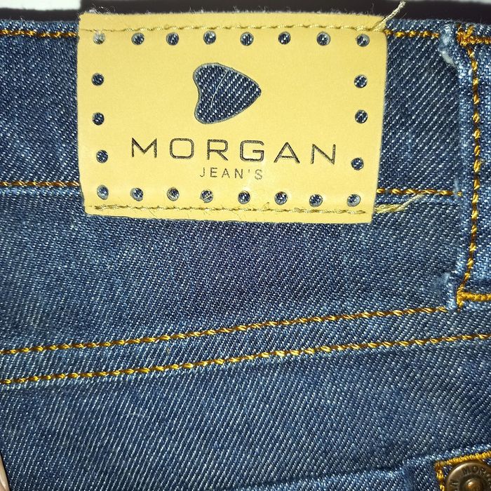 Bermuda / Pantacourt / short longueur genoux en jean Bleu brut by Morgan état neuf taille 36 - photo numéro 4