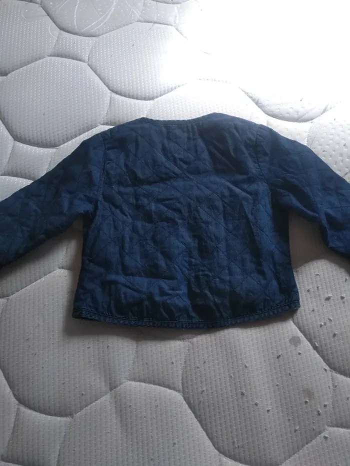 Petite Veste Fille effet Jean - photo numéro 4