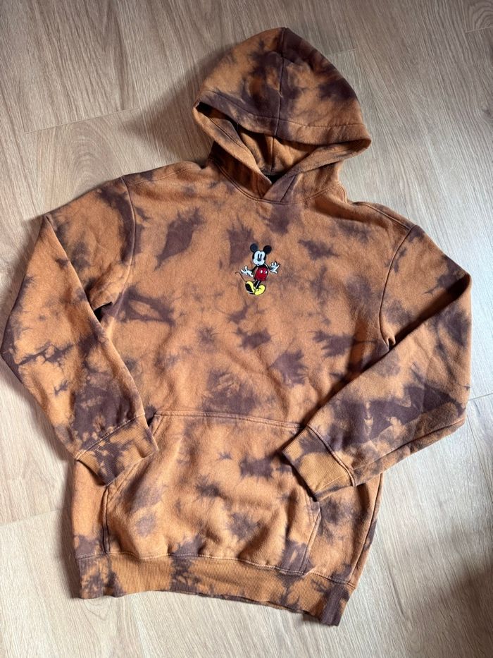 Sweat à capuche H&M Mickey Mouse marron et orange - photo numéro 2