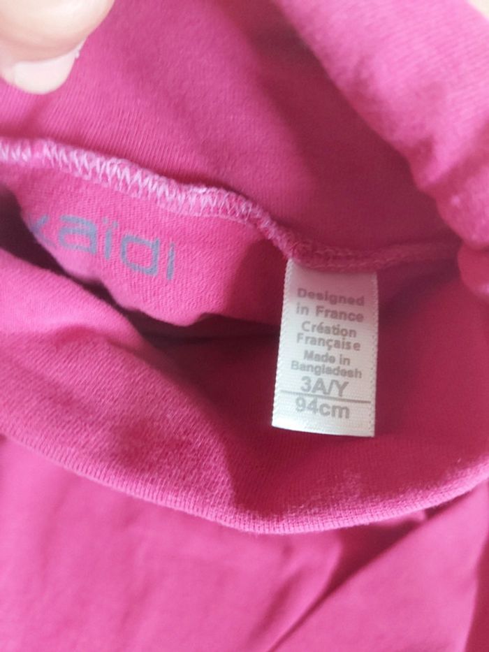 Lot de 3 tee-shirts col roulés fille Obaībi 3 ans (78) - photo numéro 7