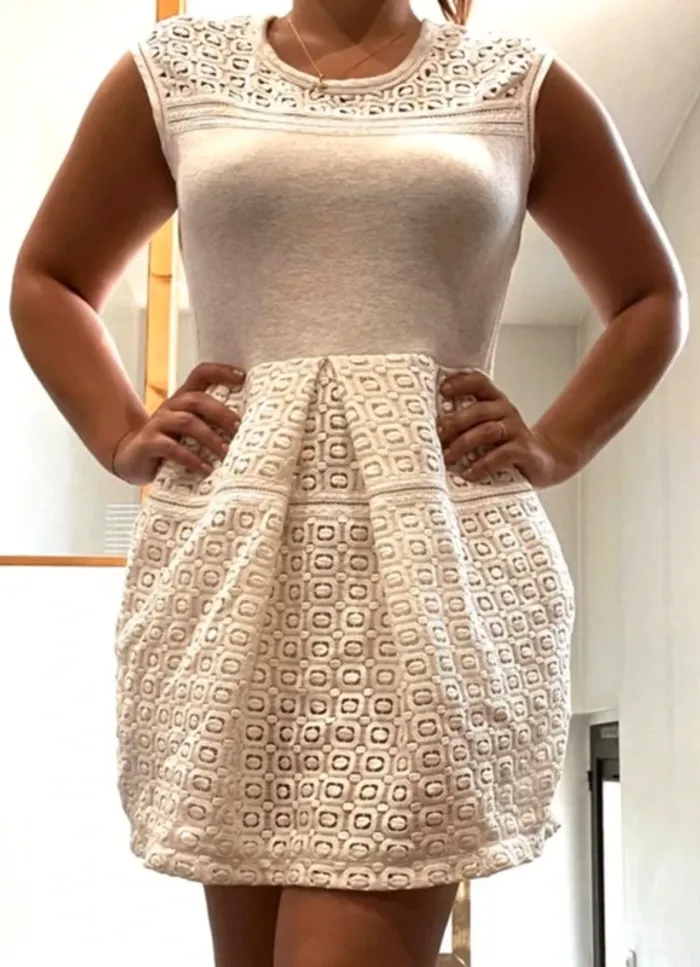 Robe grise et blanche Paul & joe
