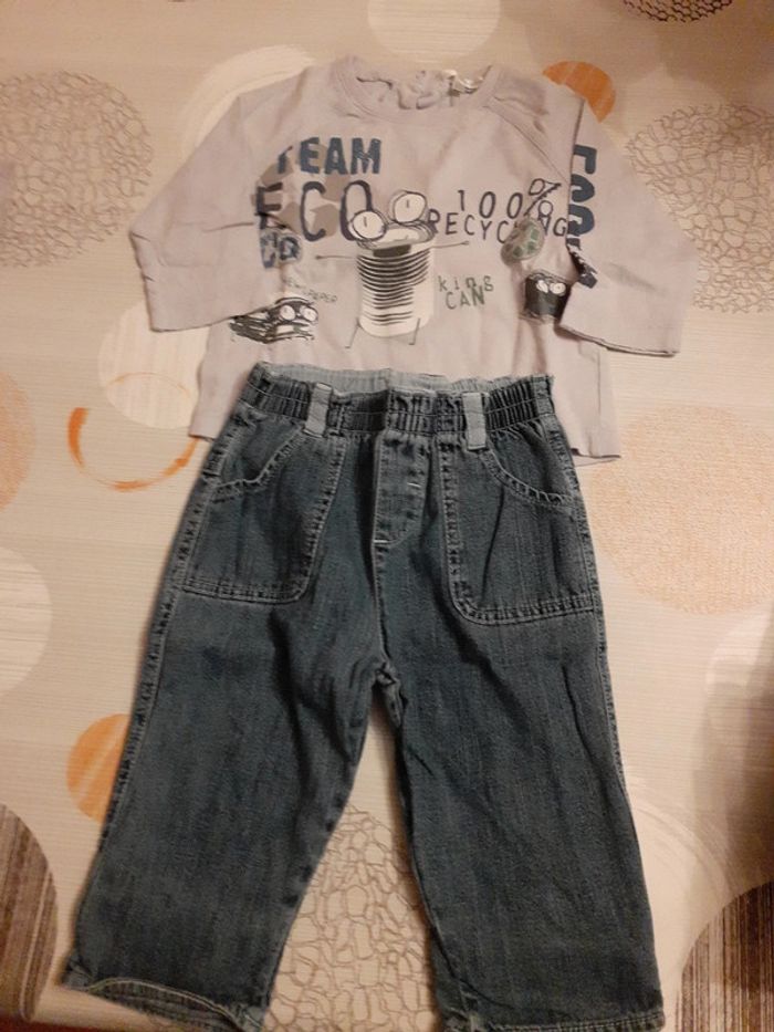 Ensemble tee-shirt ml + jean