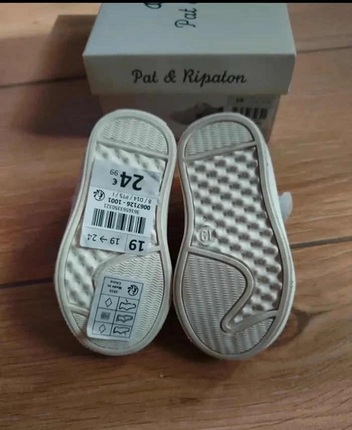 Baskets Pat & Ripaton bébé fille neuves - Taille 19 - photo numéro 4