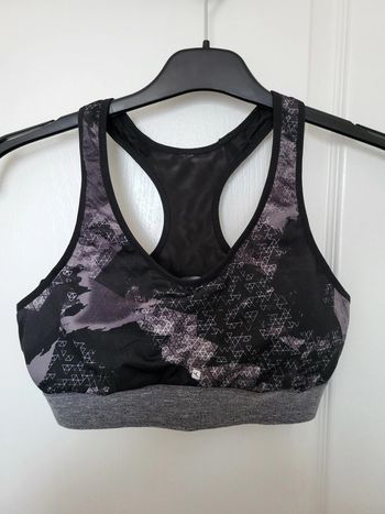 Brassière noire et grise Domyos