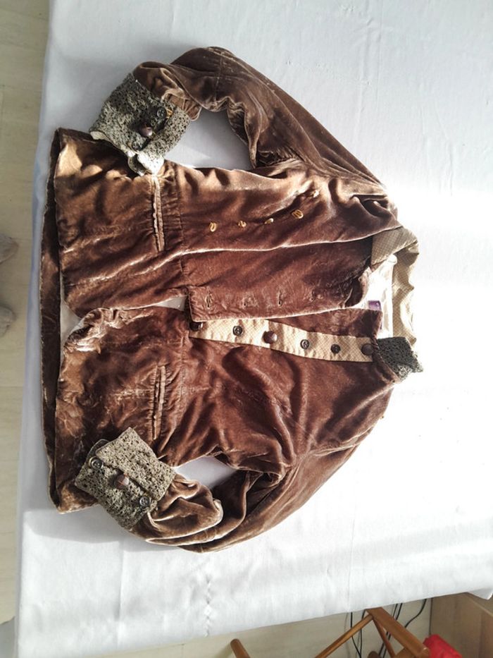 Jolie veste chemisier one step soie rayon dentelle taille 40 - photo numéro 3
