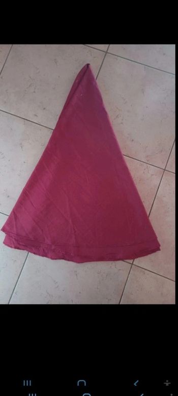 Nappe ronde 180 diamètre rouge bordeaux Françoise saget
