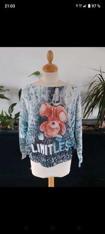 Pull taille unique avec ourson 🐻