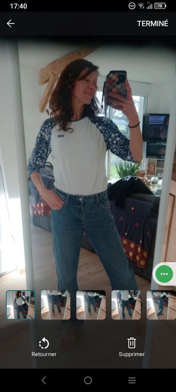 Jean Droit Zara 36 Bleu Moyen