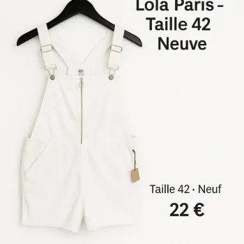 Salopette blanche Lola Paris - Taille 42 - Neuve